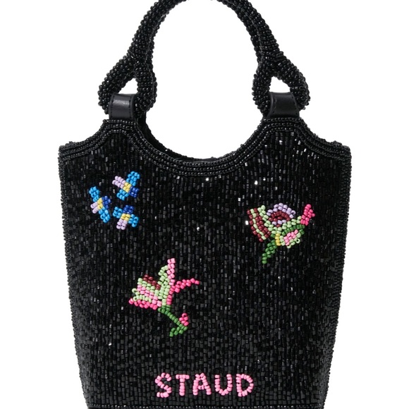 STAUD's Zoe tote bag is crafted of beads - Picture 3 of 4